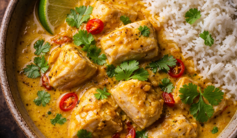 Golden Coconut Fish Curry